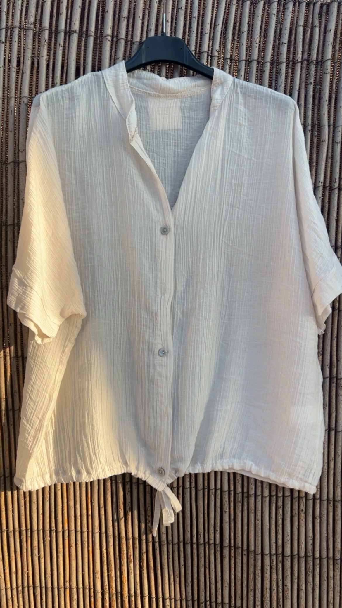 Camisa cruda nudo