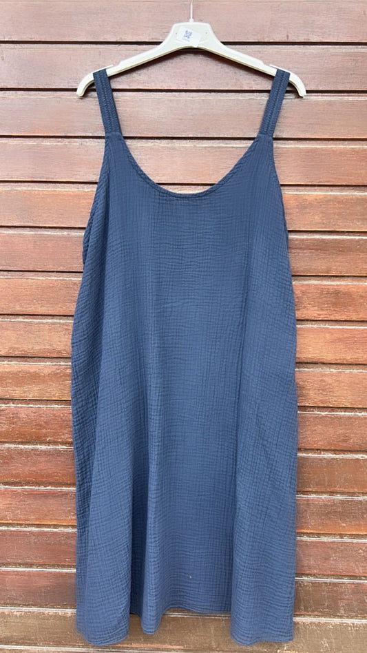 Vestido bambula marino