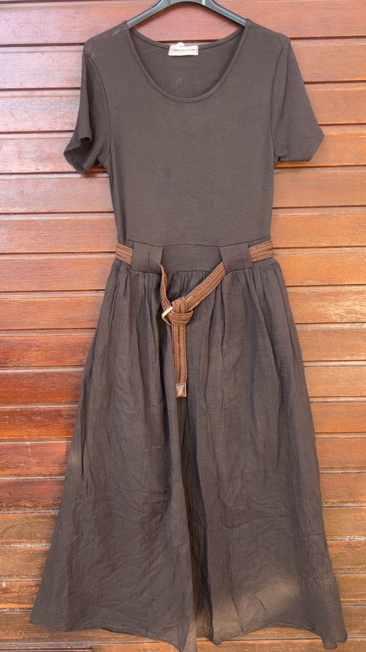 Vestido xoco con cinturón