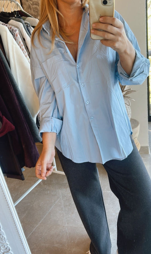 Camisa oversize azul