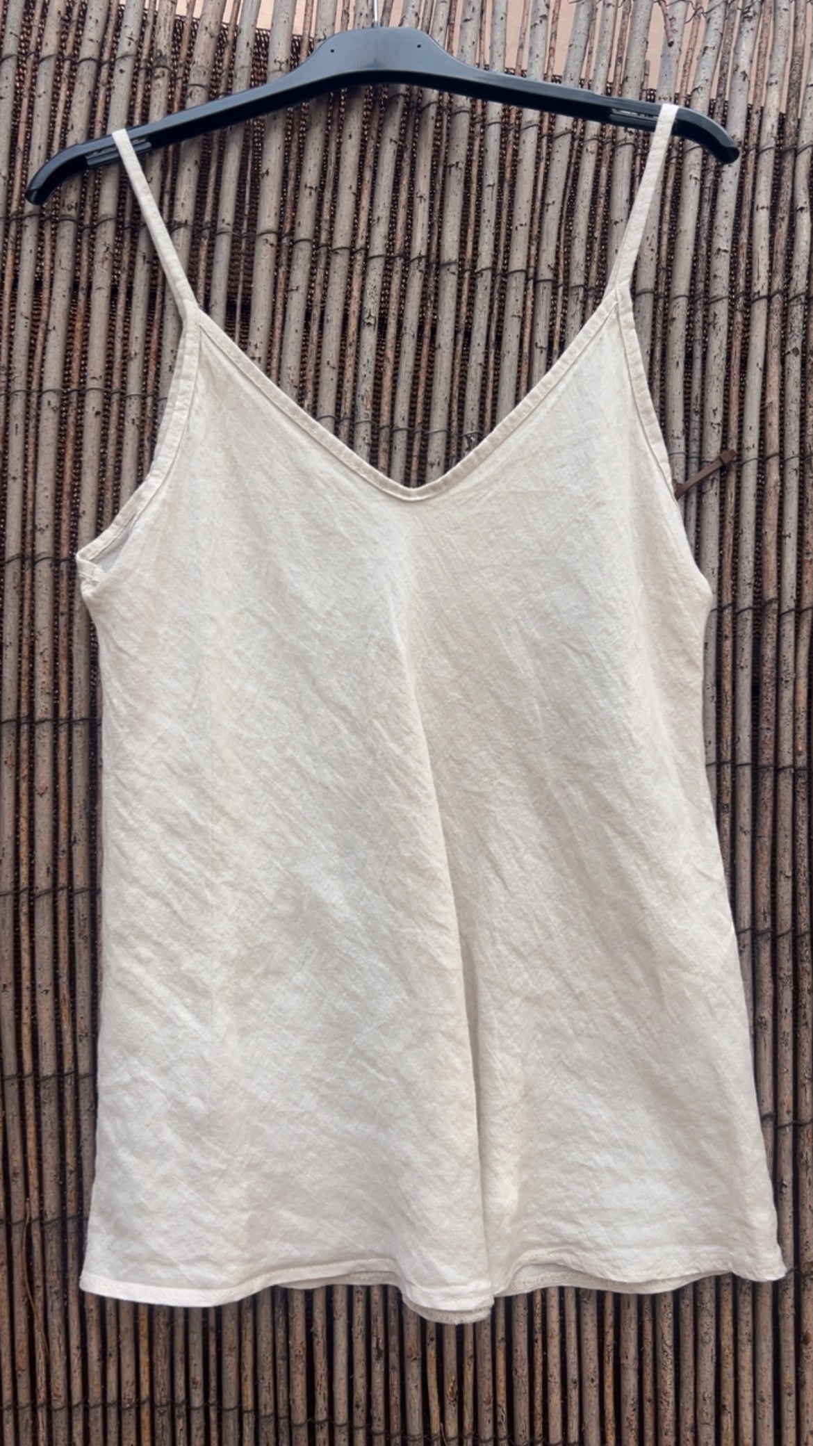 Top tirante fino beige