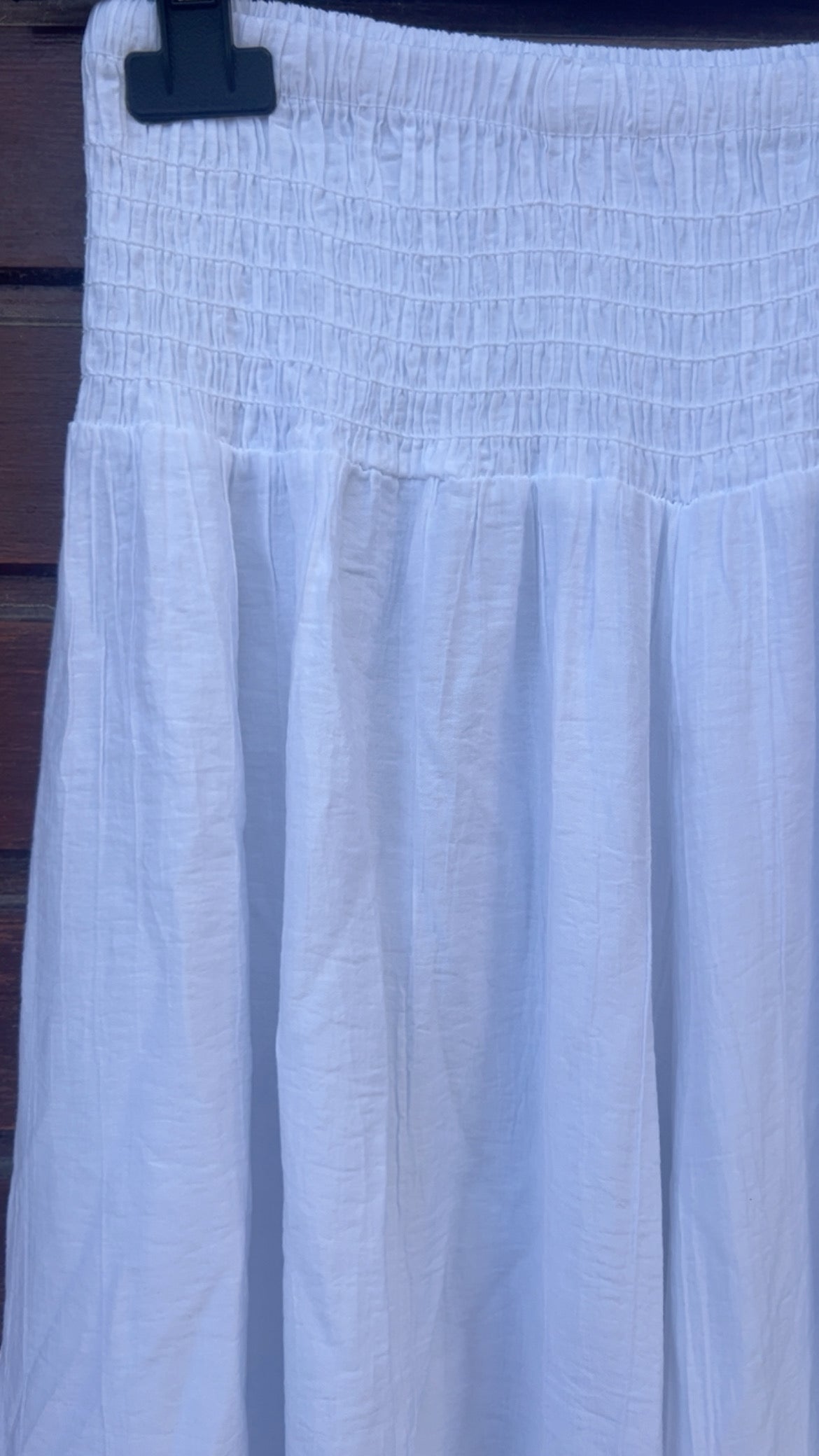 Pantalón nido de abeja blanco