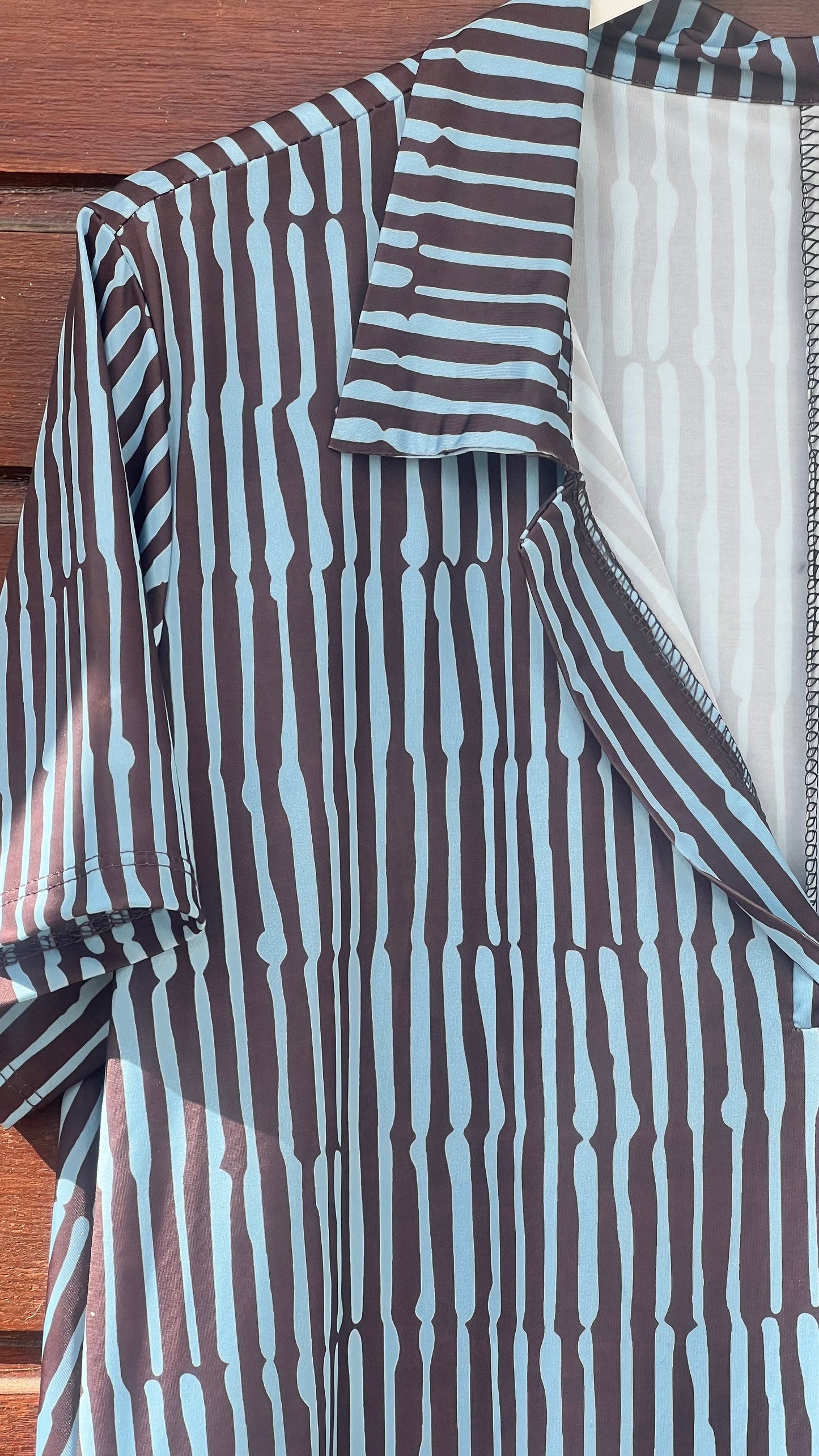 Vestido camisero azul licra fria