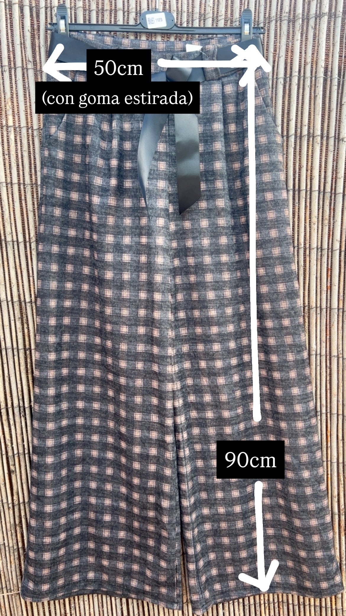 Pantalón cuadritos camel