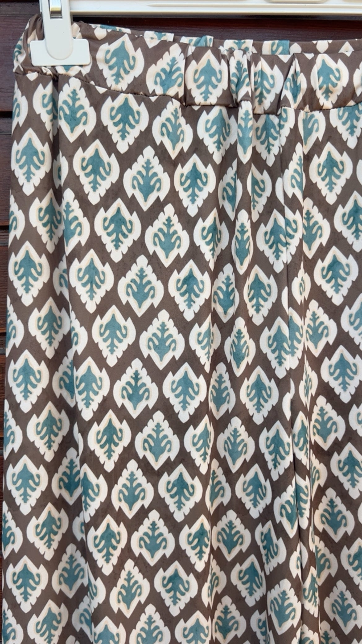 Pantalón licra fria estampado turquesa