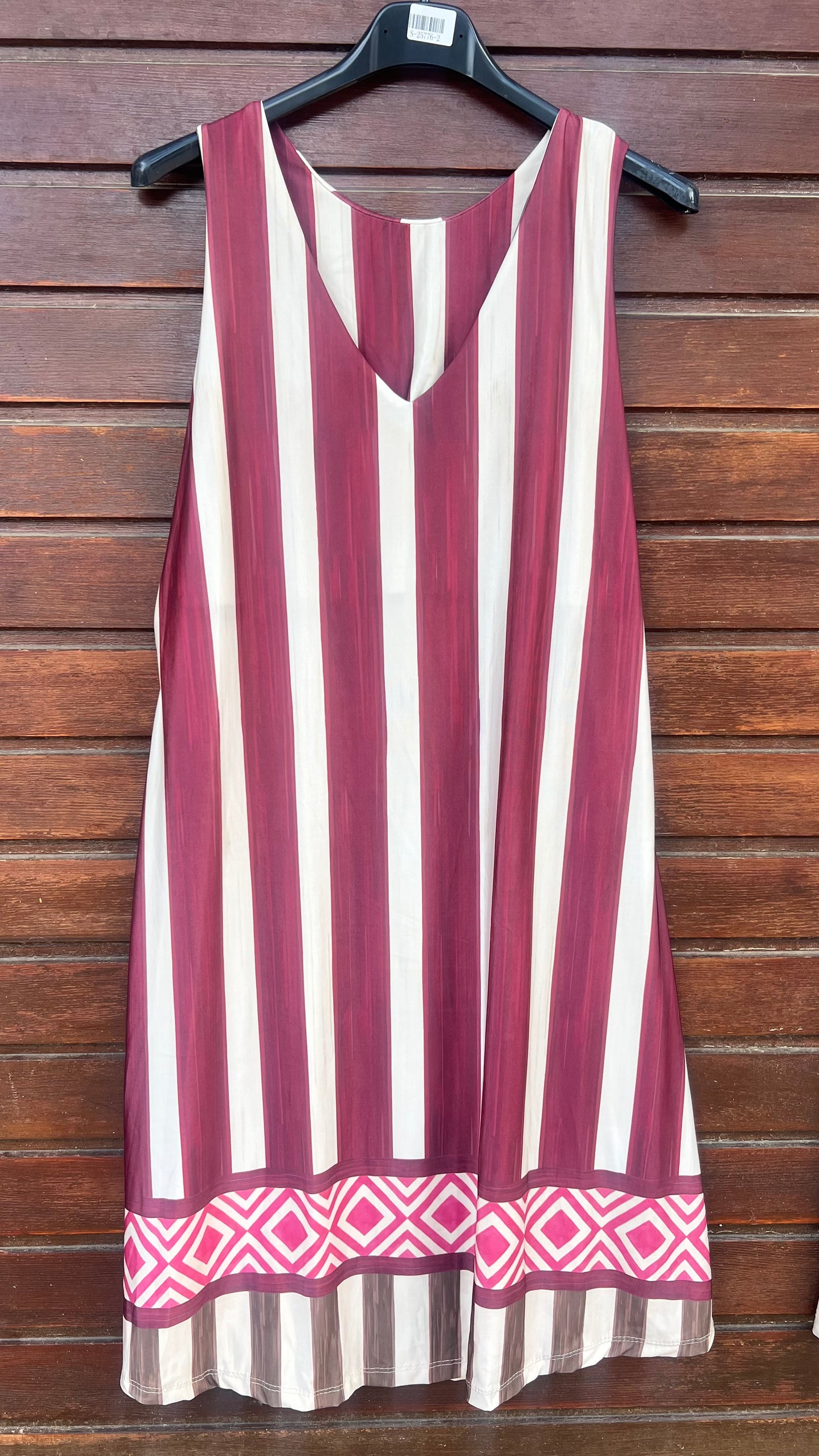Vestido licra granate ribete xoco