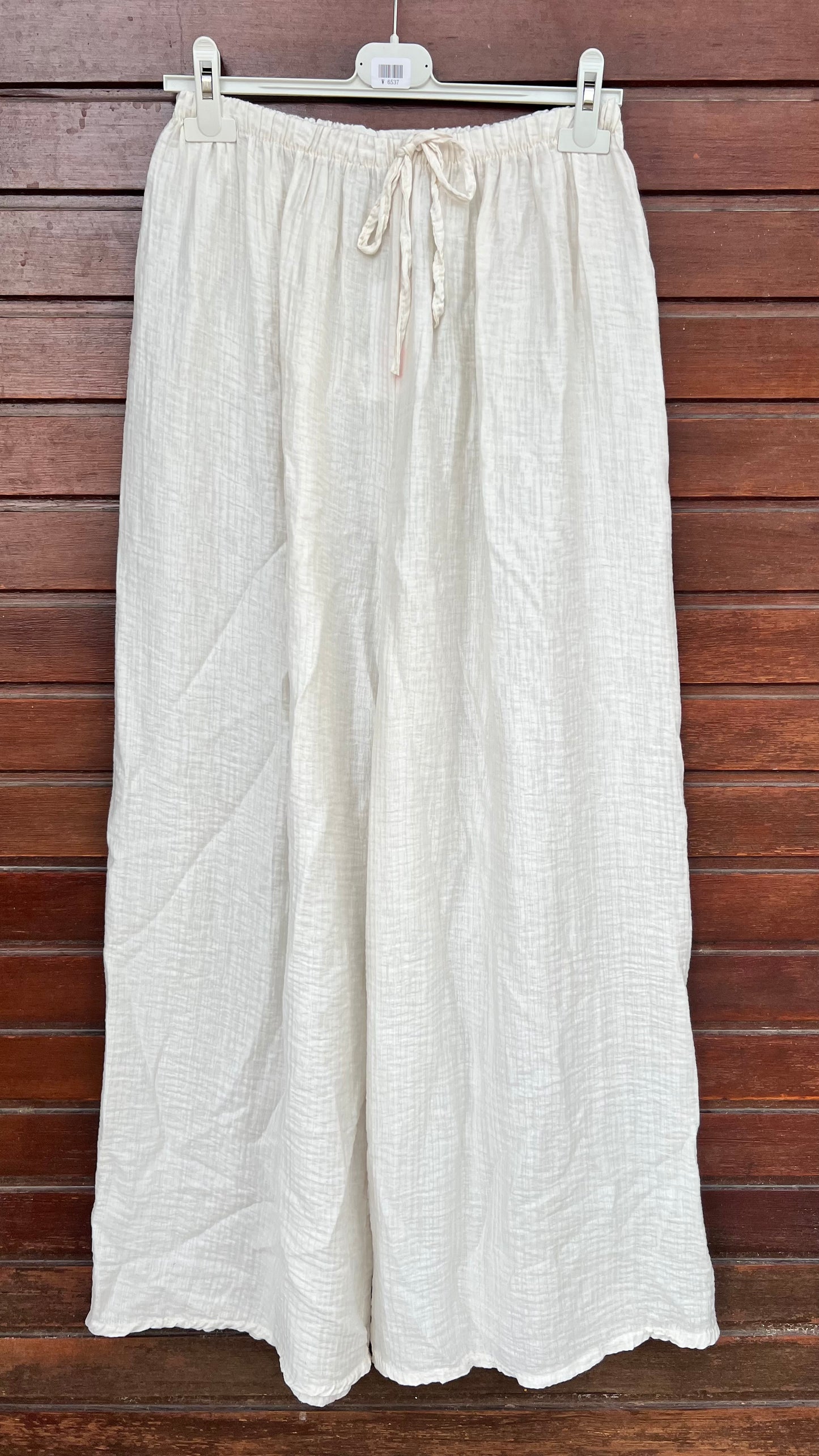 Pantalón ancho crudo