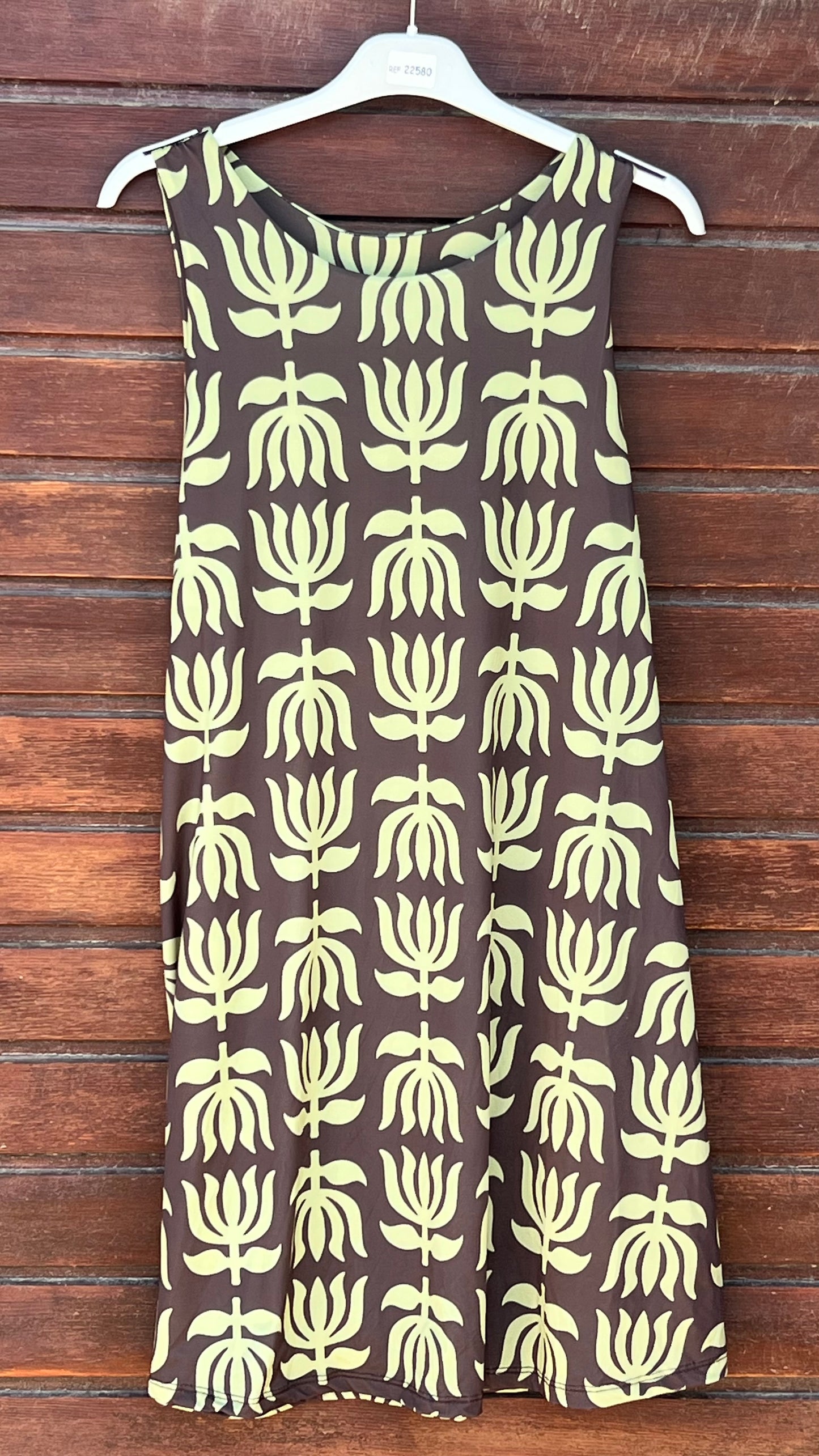 Vestido corto estampado pistacho