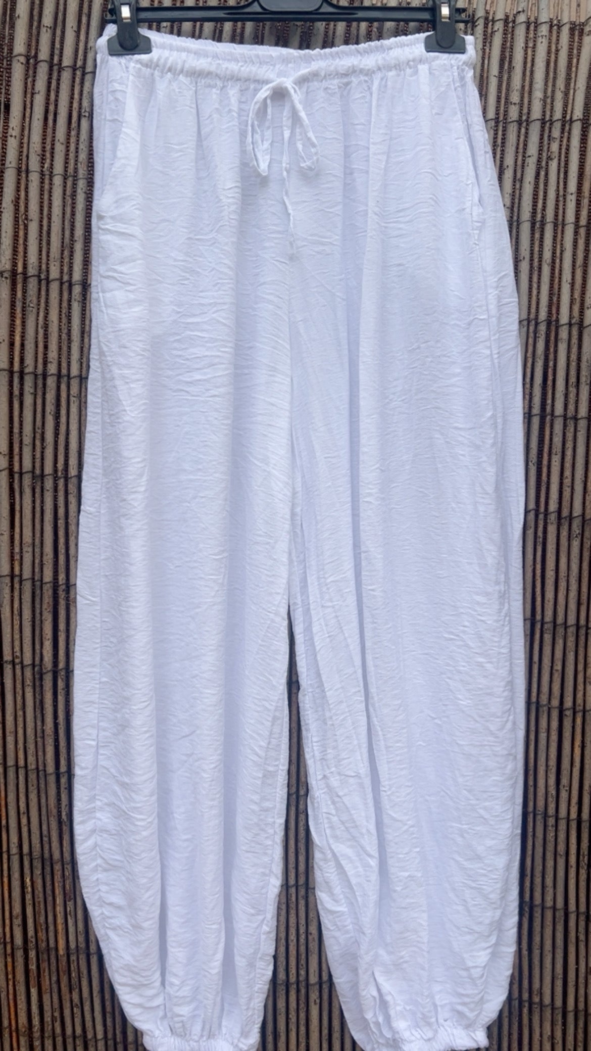Pantalón bombacho blanco
