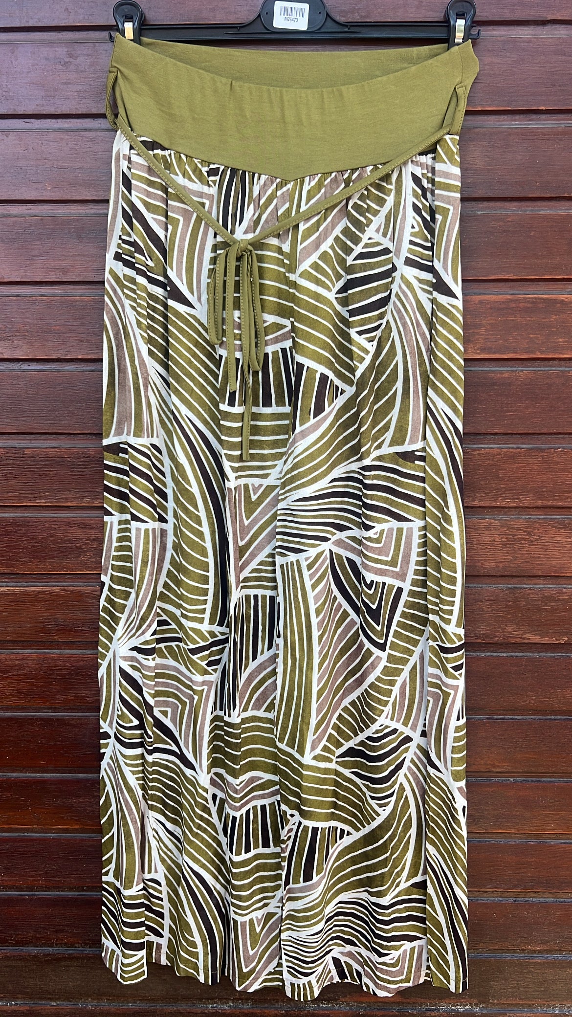 Pantalón estampado geometrico pistacho