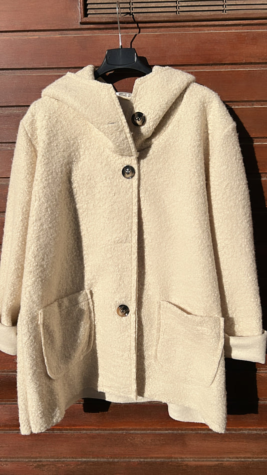 Chaqueta larga beige