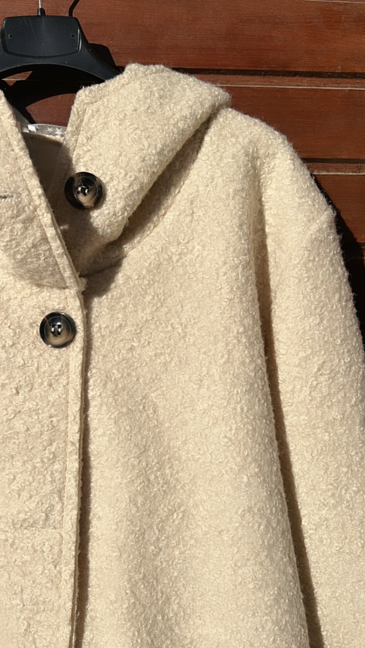 Chaqueta larga beige