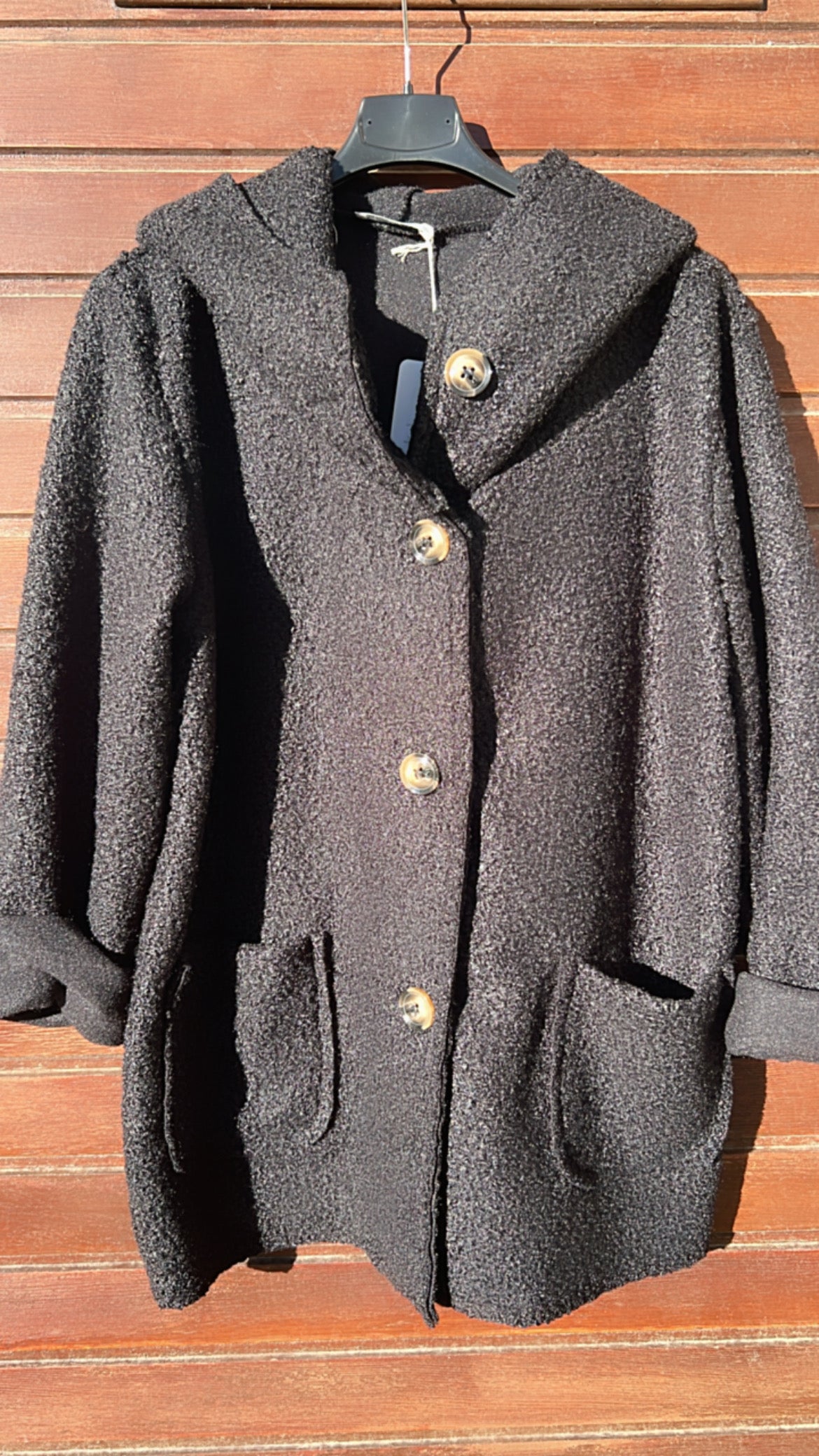 Chaqueta larga negra