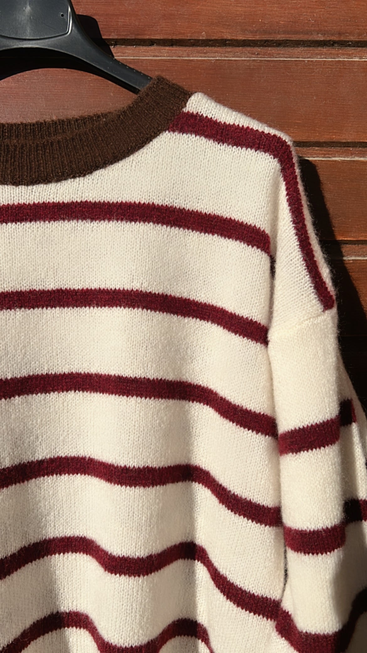 Jersey rayas granate