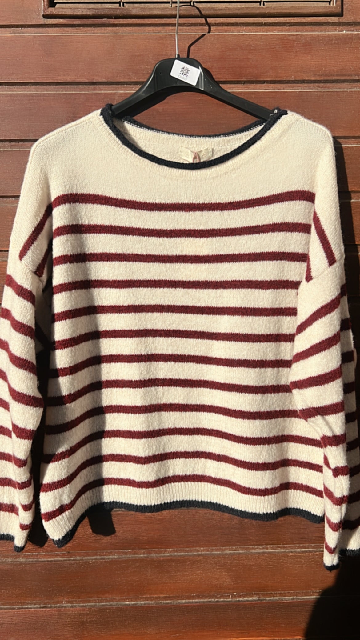 Jersey crudo ribete marino