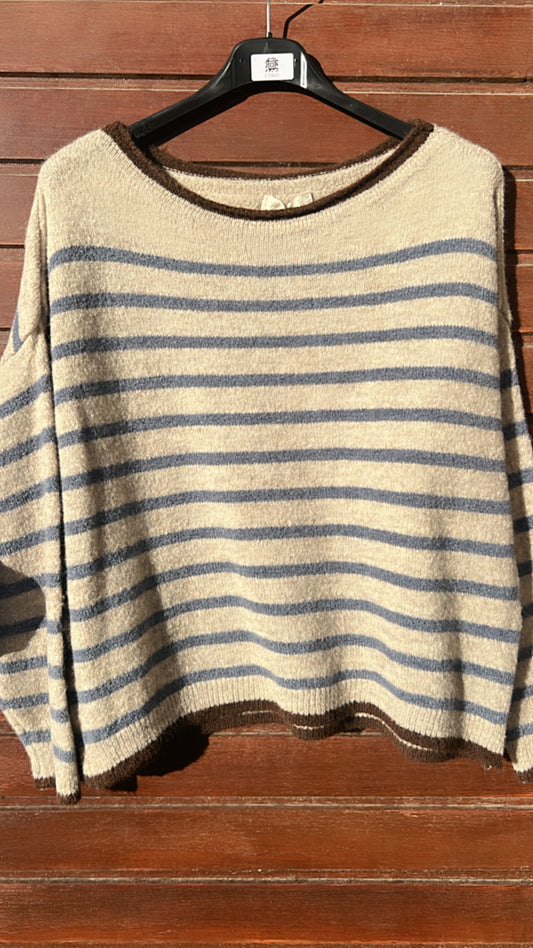 Jersey beige ribete xoco