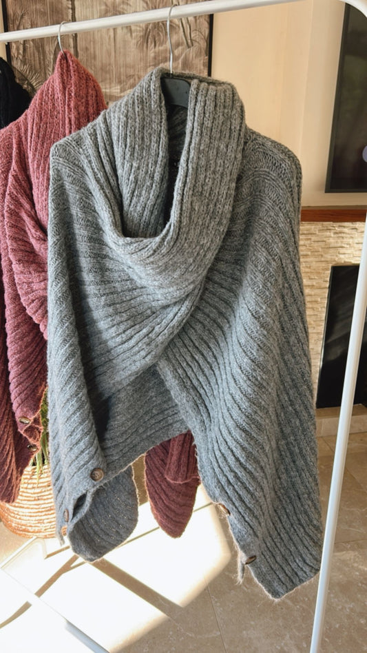 Poncho gris