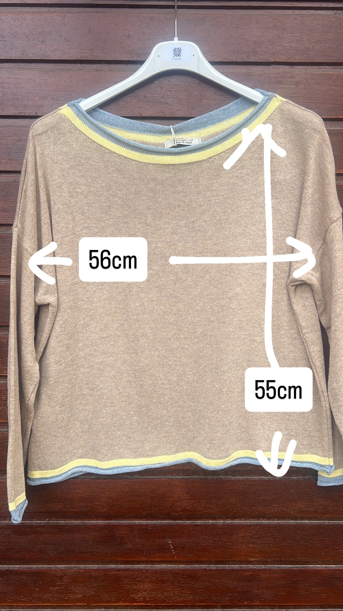 Jersey ribete amarillo y azul