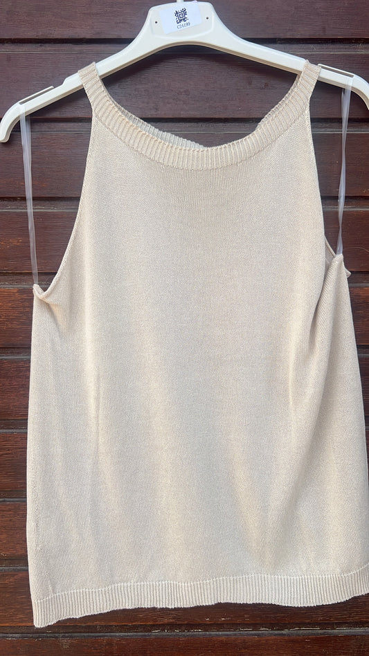 Top halter beige