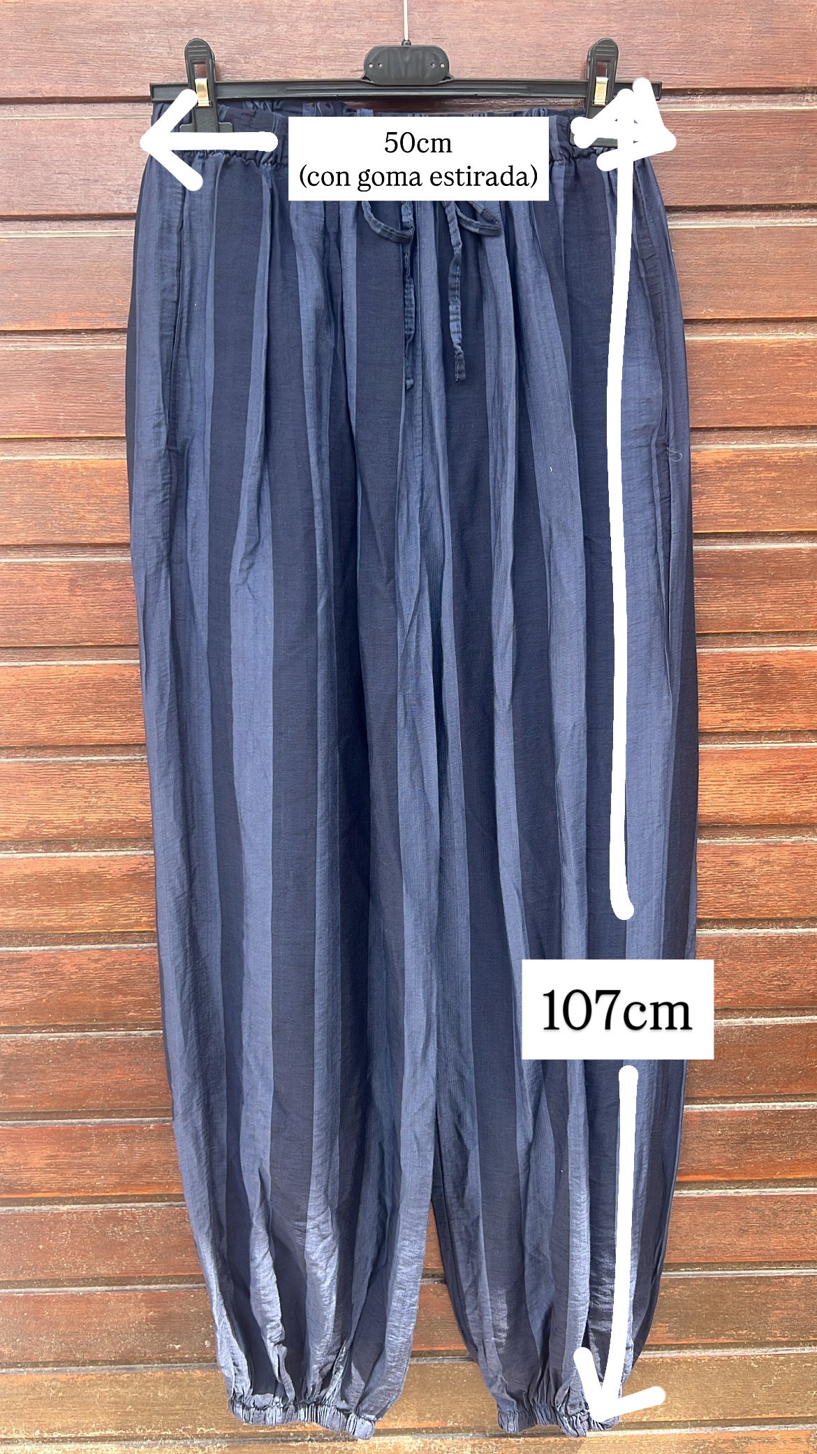 Bombacho raya beige