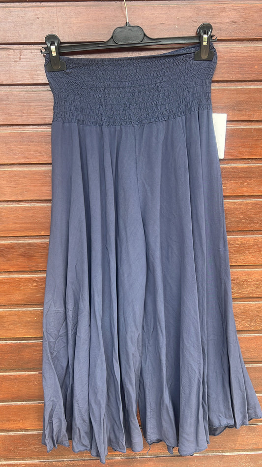 Falda pantalón marino viscosa