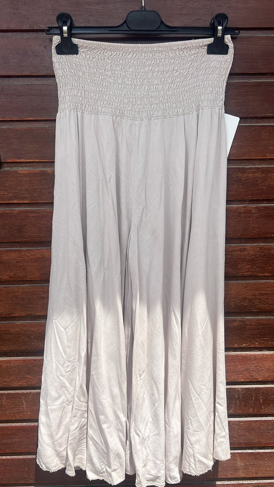Falda pantalón beige viscosa