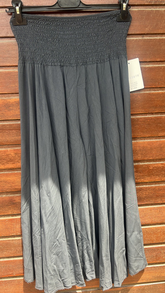 Falda pantalón gris viscosa