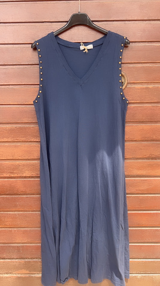 Vestido algodón marino