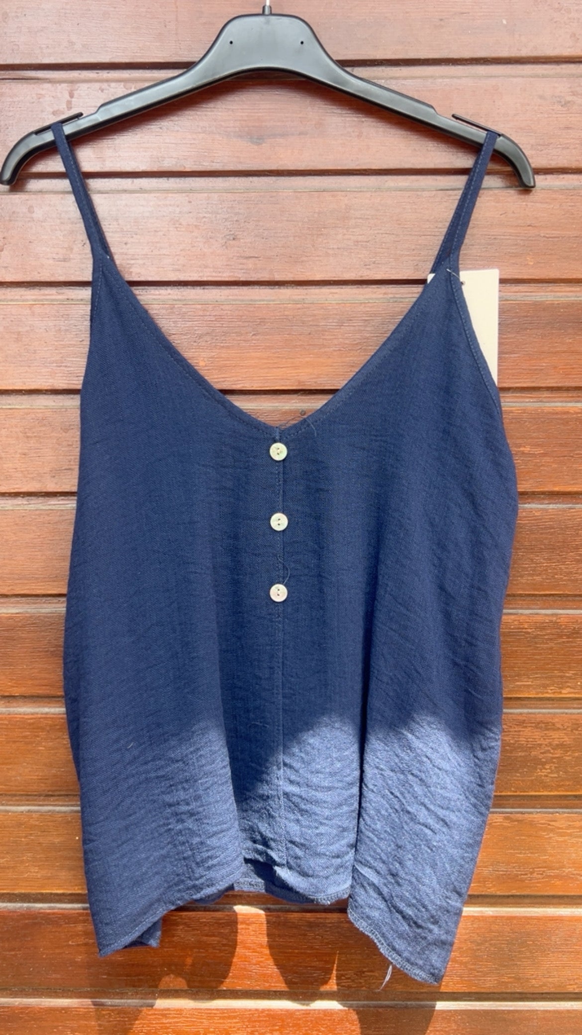 Top botones marino