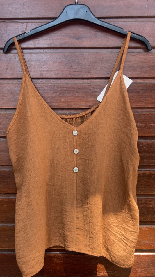Top botones marron