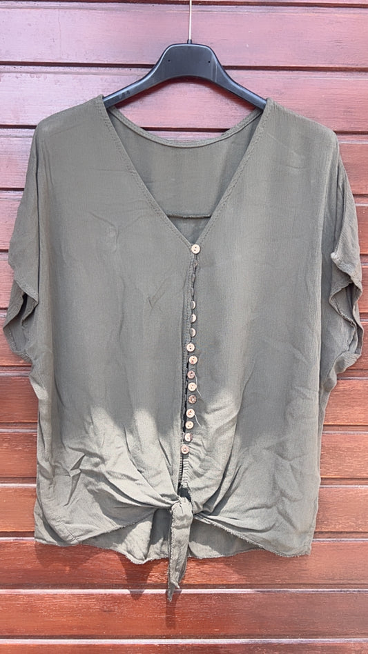 Blusa caki botones
