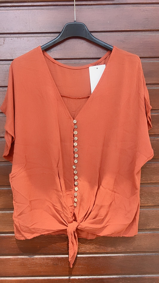 Blusa teja botones