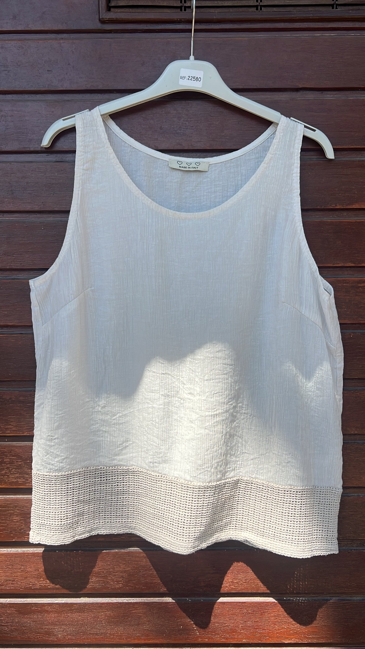 Top beige bambula