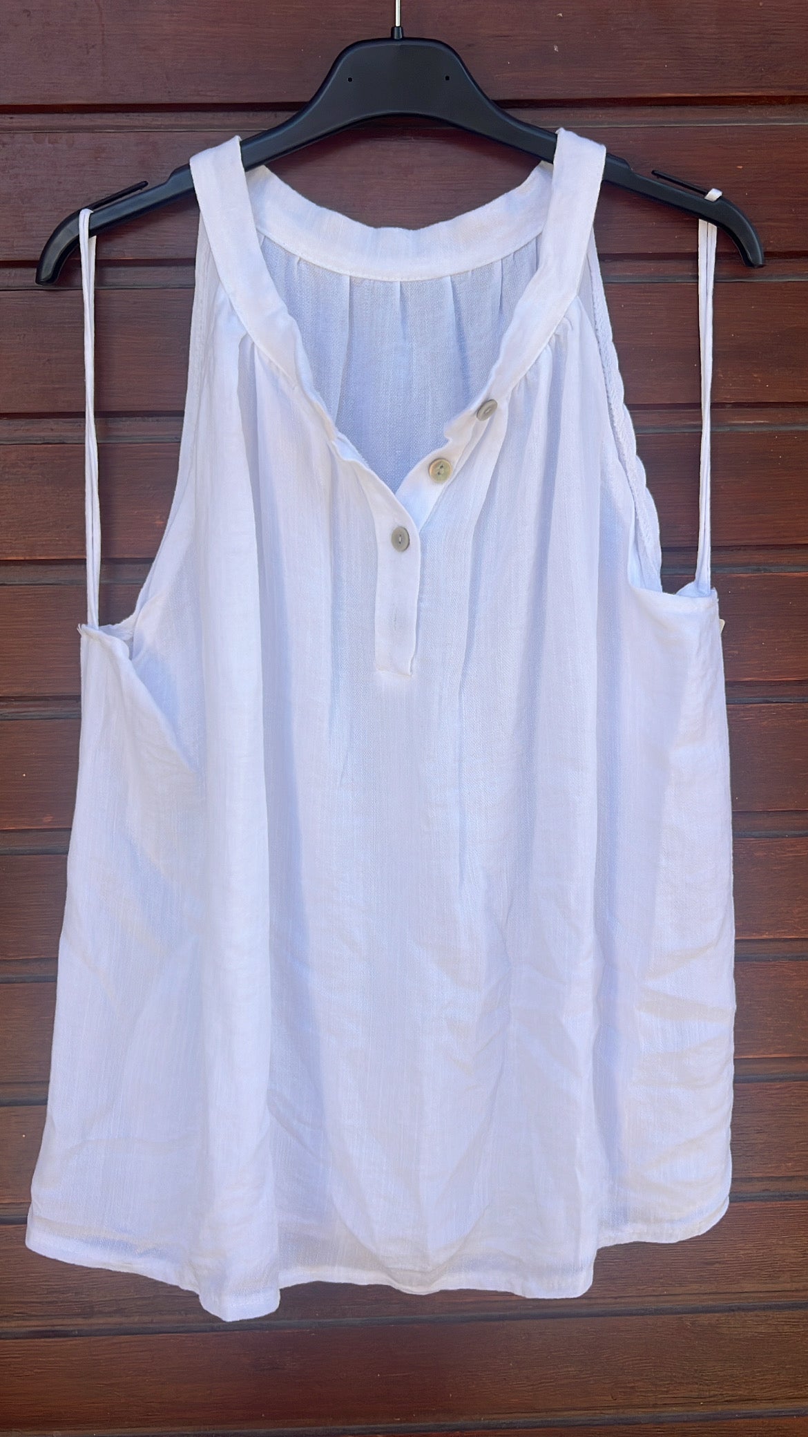 Halter blanco botones