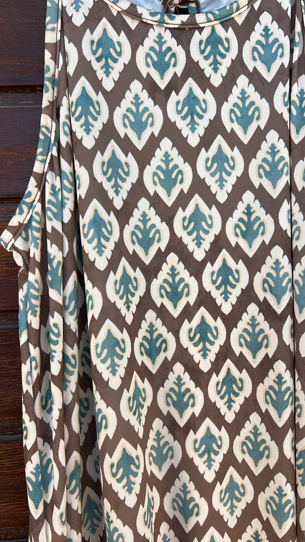 Vestido licra estampado turquesa