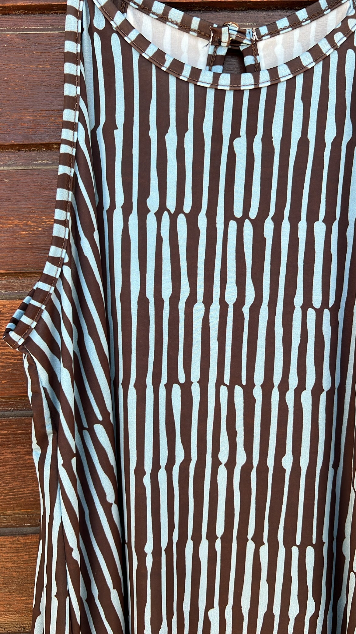 Vestido licra rayas azul